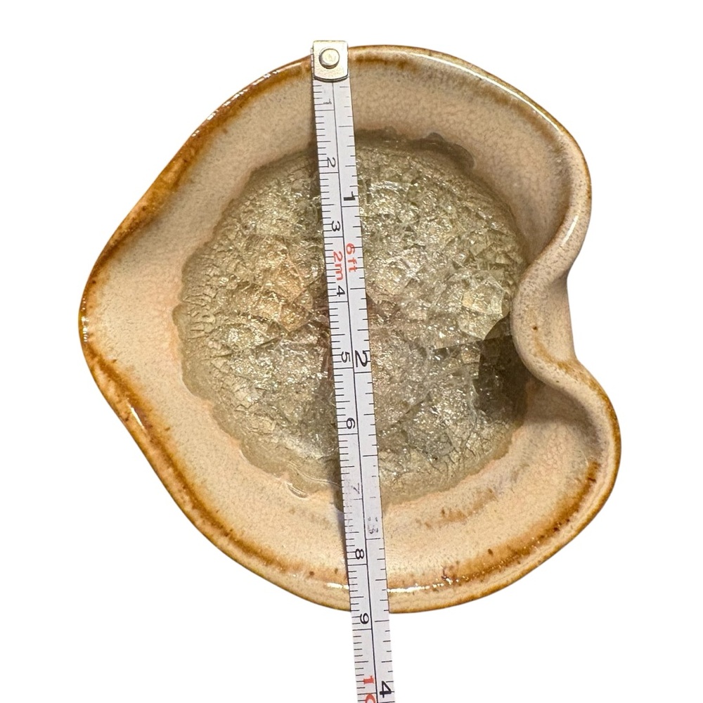 Down To Earth Pottery Little Dish-Heart Shape Crushed Glass 100% Recycled Glass - Picture 5 of 9